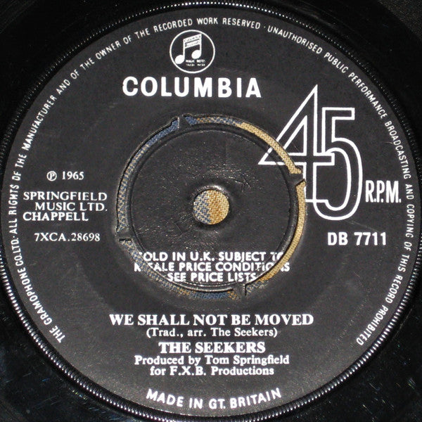 The Seekers : The Carnival Is Over (7", Pus)