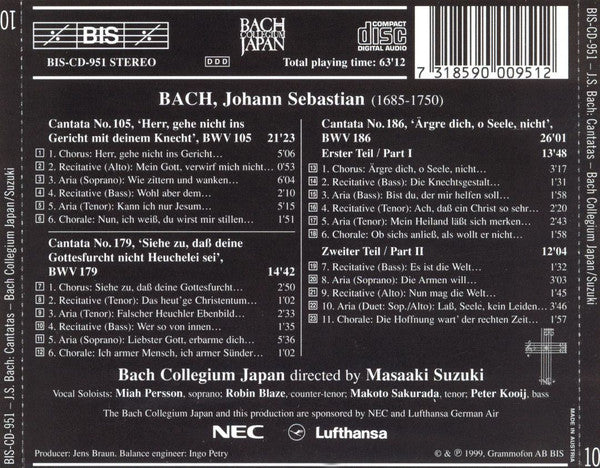 Johann Sebastian Bach, Bach Collegium Japan, Masaaki Suzuki : Cantatas Vol.10 (CD)