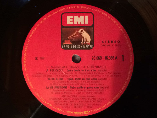 Jacques Offenbach, Jane Rhodes, Roberto Benzi, Orchestre National Bordeaux Aquitaine : Airs Célèbres (LP, Gat)