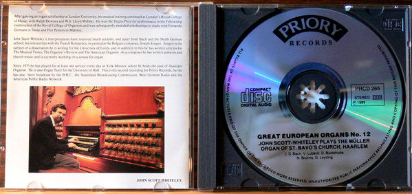John Scott Whiteley : John Scott Whiteley Plays The Müller Organ Of St. Bavo's Church, Haarlem (CD, Album)