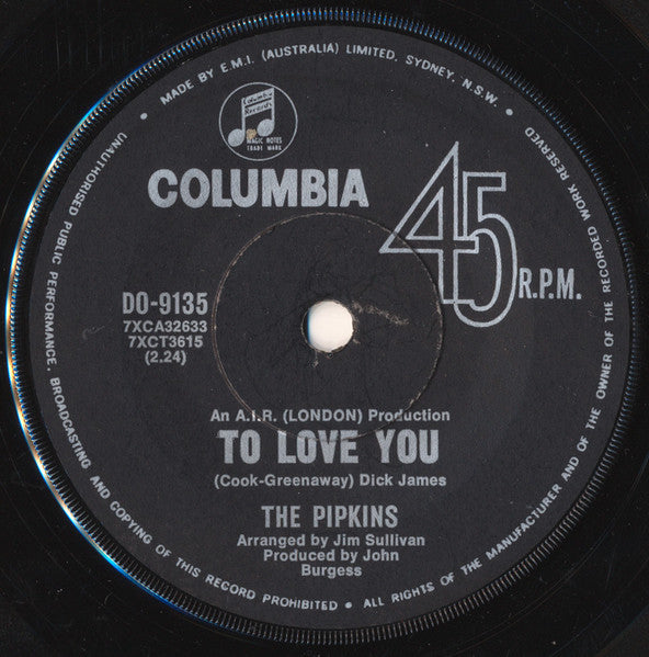 The Pipkins : Gimme Dat Ding (7", Single)