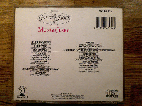 Mungo Jerry : A Golden Hour Of Mungo Jerry (CD, Comp)