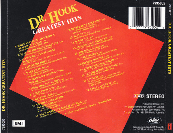 Dr. Hook : Dr. Hook Greatest Hits (CD, Comp)