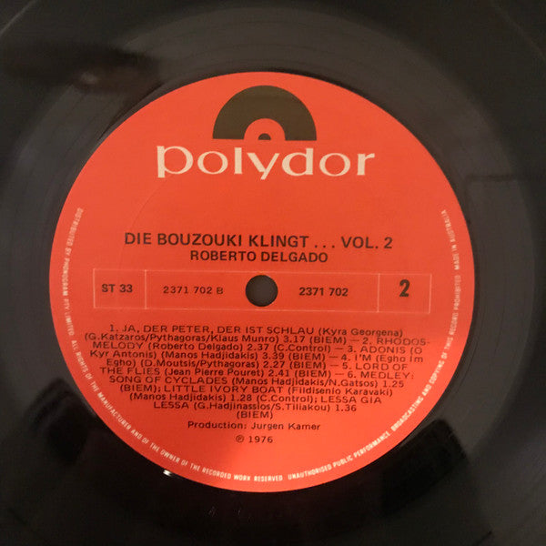 Roberto Delgado : Die Bouzouki Klingt Vol. 2 (LP)