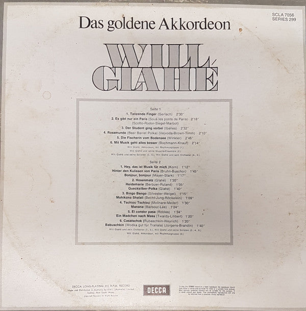 Will Glahé : Das Goldene Akkordeon (LP, Comp)
