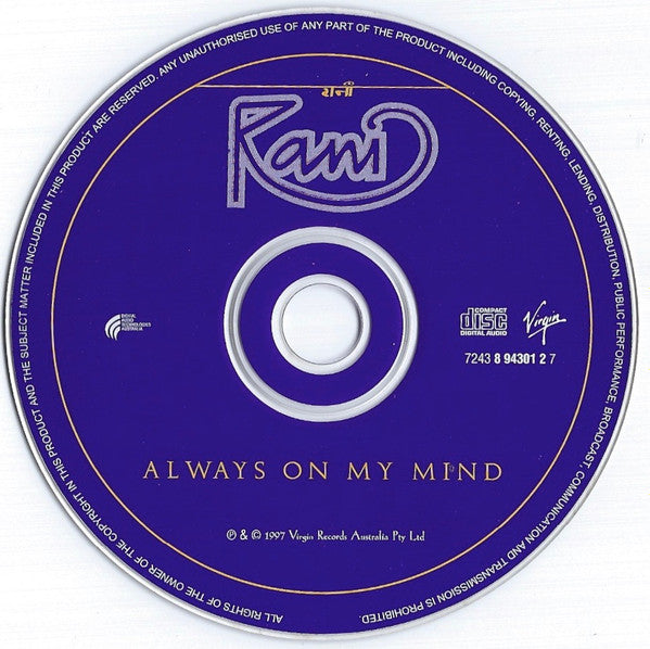 Rani : Always On My Mind (CD, Single)