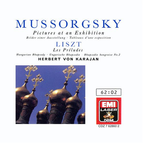 Modest Mussorgsky, Franz Liszt | Herbert von Karajan, Philharmonia Orchestra : Pictures At An Exhibition | Les Préludes, Hungarian Rhapsody No. 2 (CD, Comp)