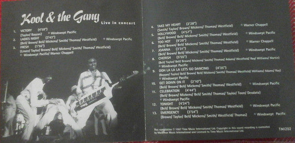 Kool & The Gang : Live In Concert (CD, Comp)