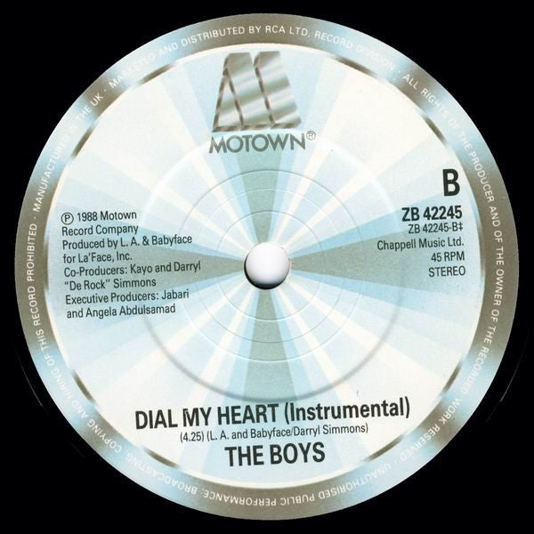 The Boys : Dial My Heart (7", Single)