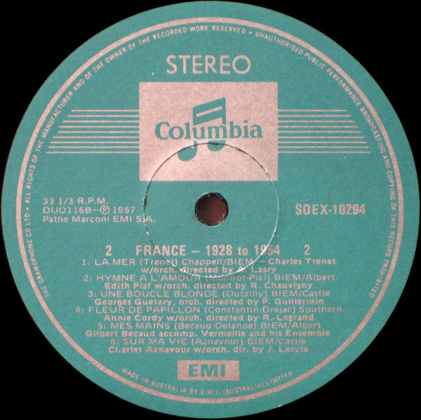 Various : France 1928 To 1954 (LP, Comp)