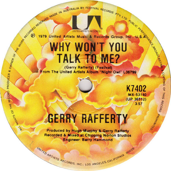 Gerry Rafferty : Night Owl (7", Single)