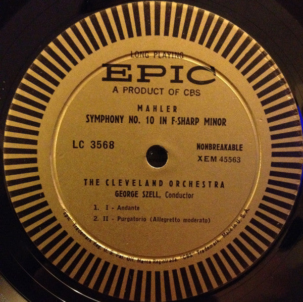 George Szell, The Cleveland Orchestra - Walton* / Mahler* : Partita For Orchestra / Symphony No. 10 (LP, Album, Mono)