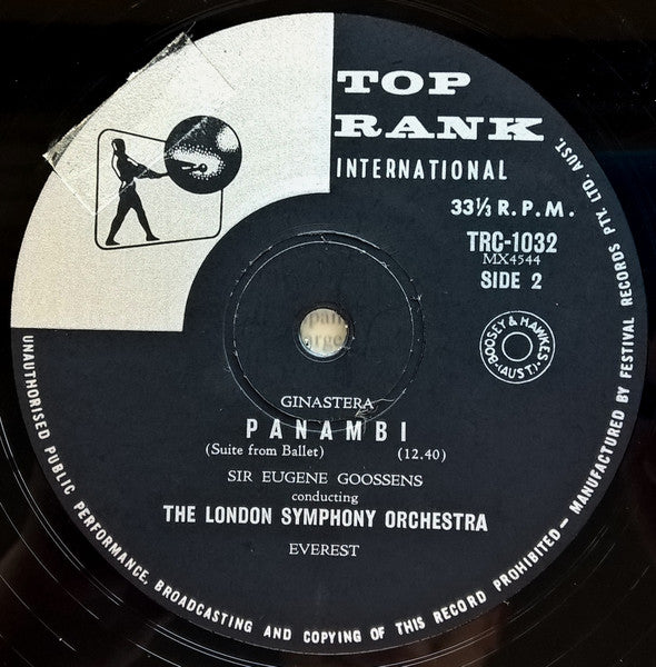 Antill* + Ginastera* - Sir Eugene Goossens Conducting London Symphony Orchestra : Corroboree & Panambi: Suite From The Ballet (LP, Mono)