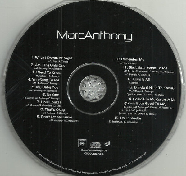 Marc Anthony : Marc Anthony (CD, Album)
