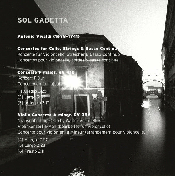 Sol Gabetta, Sonatori De La Gioiosa Marca : Il Progetto Vivaldi (CD, Album, RP)