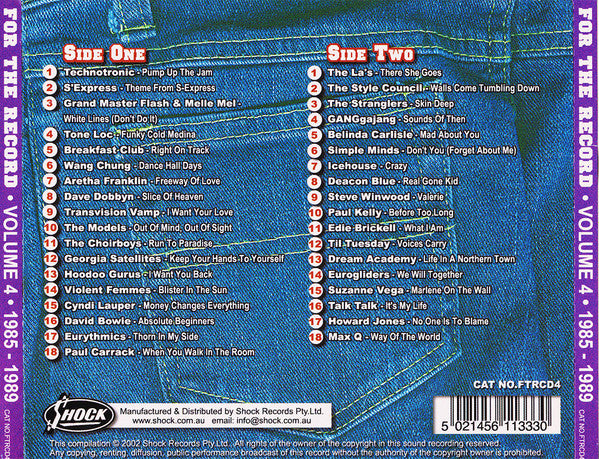 Various : For The Record Volume 4 25 Years Of Australian Radio Hits 85-89 (2xCD, Comp)