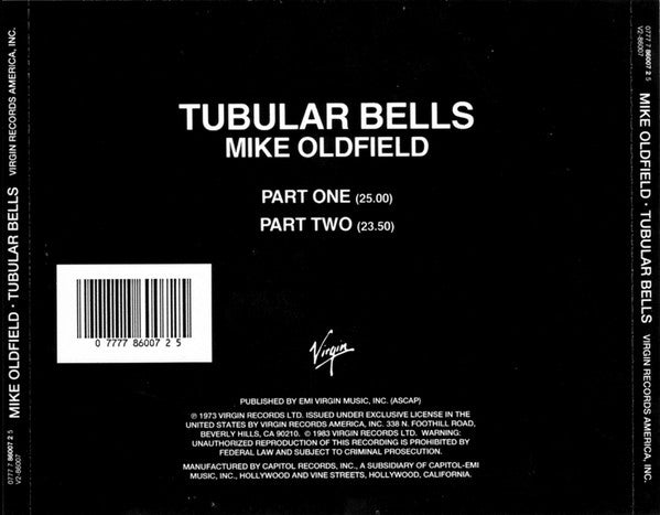 Mike Oldfield : Tubular Bells (CD, Album, RE)