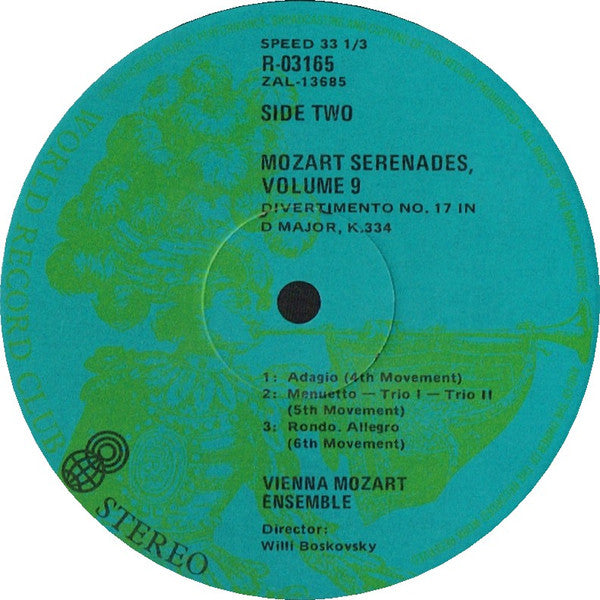 Mozart* : Serenades Vol. 9 (LP, Album, Club, RE)
