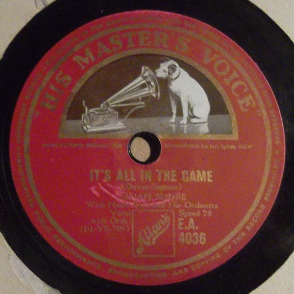 Dinah Shore With Henri René And His Orchestra : Ten Thousand Miles / It's All In The Game (Shellac, 10")
