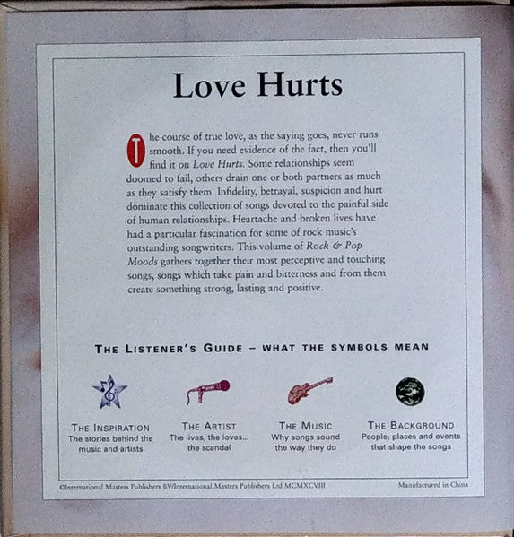Various : Rock & Pop Moods: Love Hurts (CD, Comp, Club)