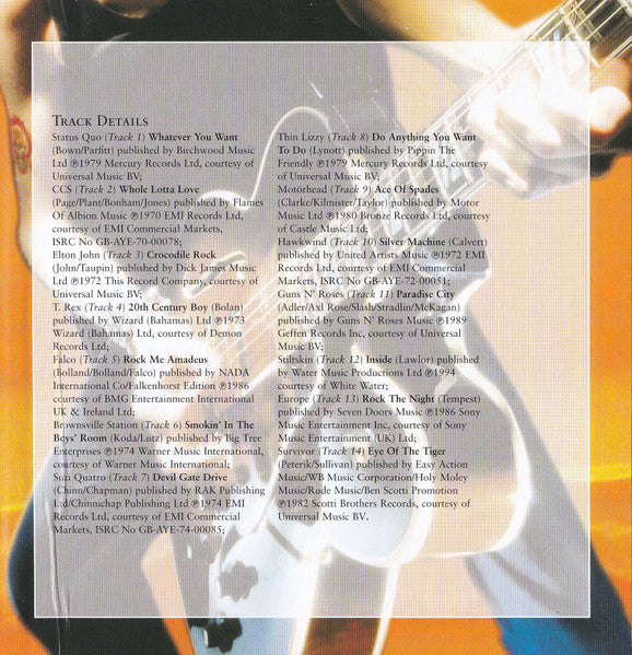 Various : Rock & Pop Moods: Rock The Night (CD, Comp, Club)