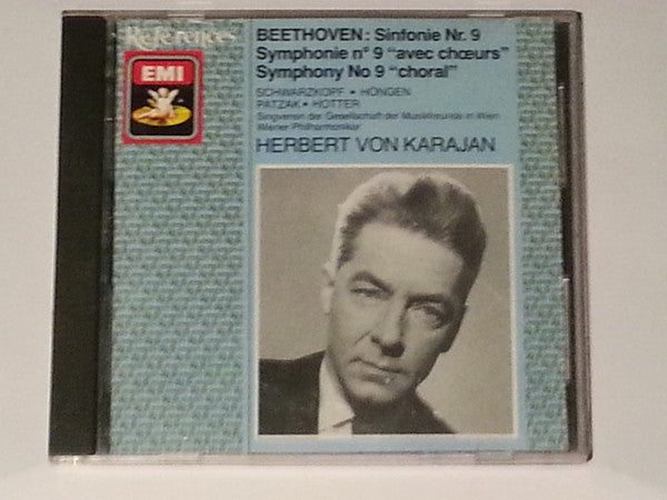 Beethoven* - Schwarzkopf* • Höngen* • Patzak* • Hotter* • Singverein Der Gesellschaft Der Musikfreunde in Wien*, Wiener Philharmoniker, Herbert von Karajan : Sinfonie Nr. 9 (CD, Mono, RM)
