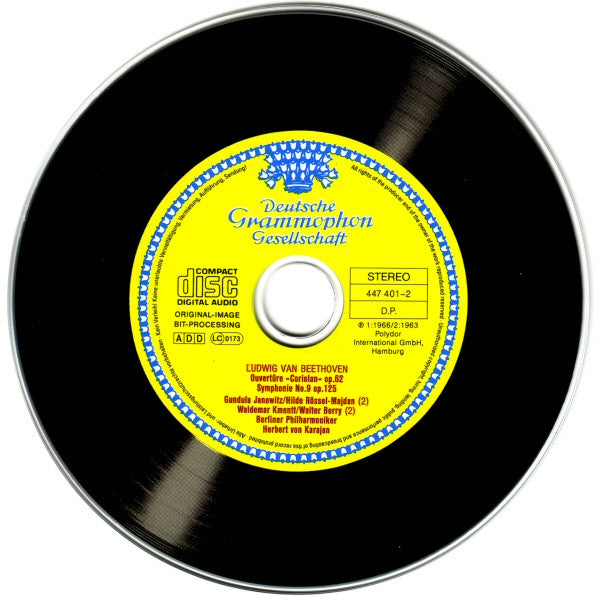 Ludwig van Beethoven, Berliner Philharmoniker, Herbert von Karajan : Symphonie No.9 / Ouvertüre »Coriolan« (CD, Comp, RM)