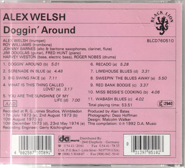 Alex Welsh : Doggin' Around (CD, Album, Comp, RE)