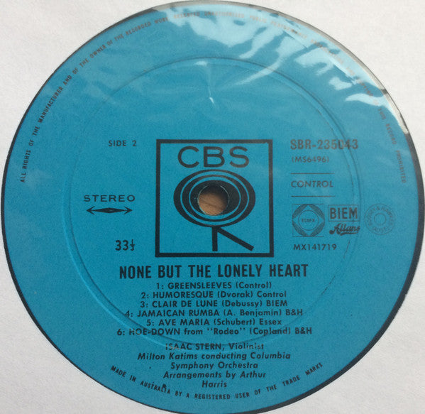 Isaac Stern : None But The Lonely Heart - Isaac Stern Plays Great Violin Favorites (LP, Album, Ste)