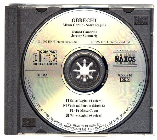 Jacob Obrecht - Oxford Camerata, Jeremy Summerly : Missa Caput • Salve Regina (CD, Album, RE)
