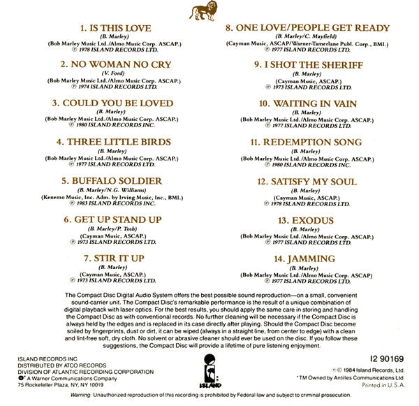 Bob Marley & The Wailers : Legend (The Best Of Bob Marley And The Wailers) (CD, Comp, Club)