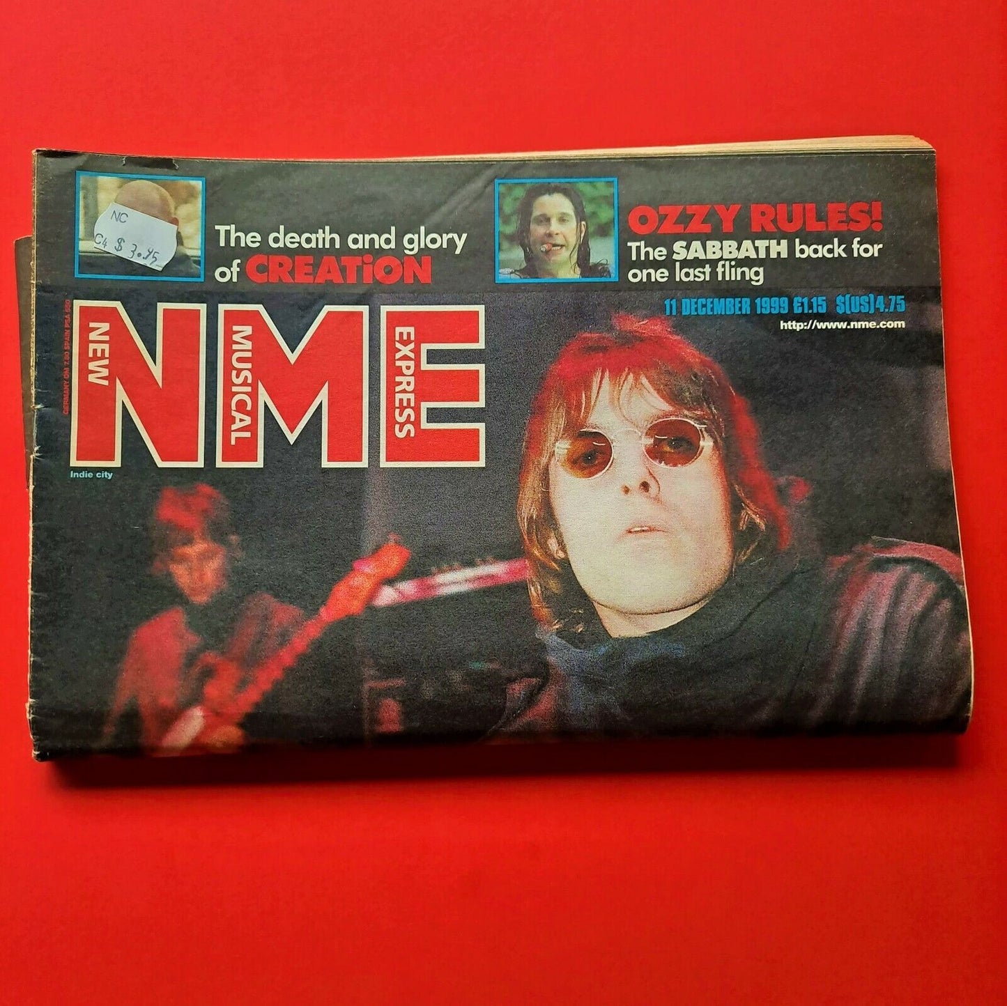 Liam Gallagher Cover NME Magazine Dec 1999 (Oasis + Black Sabbath Features)