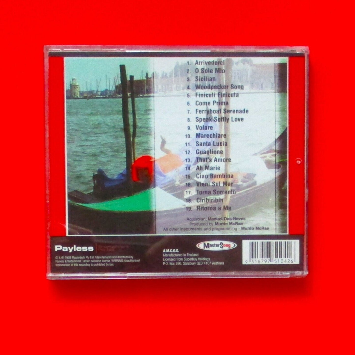 Manuel Das-Neves Ciao Italia 1998 Australian CD Album Folk