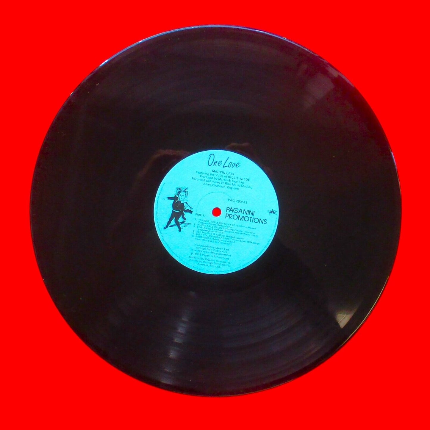 Martin Lass One Love Vinyl Album LP Australian 1981 Classical Pop