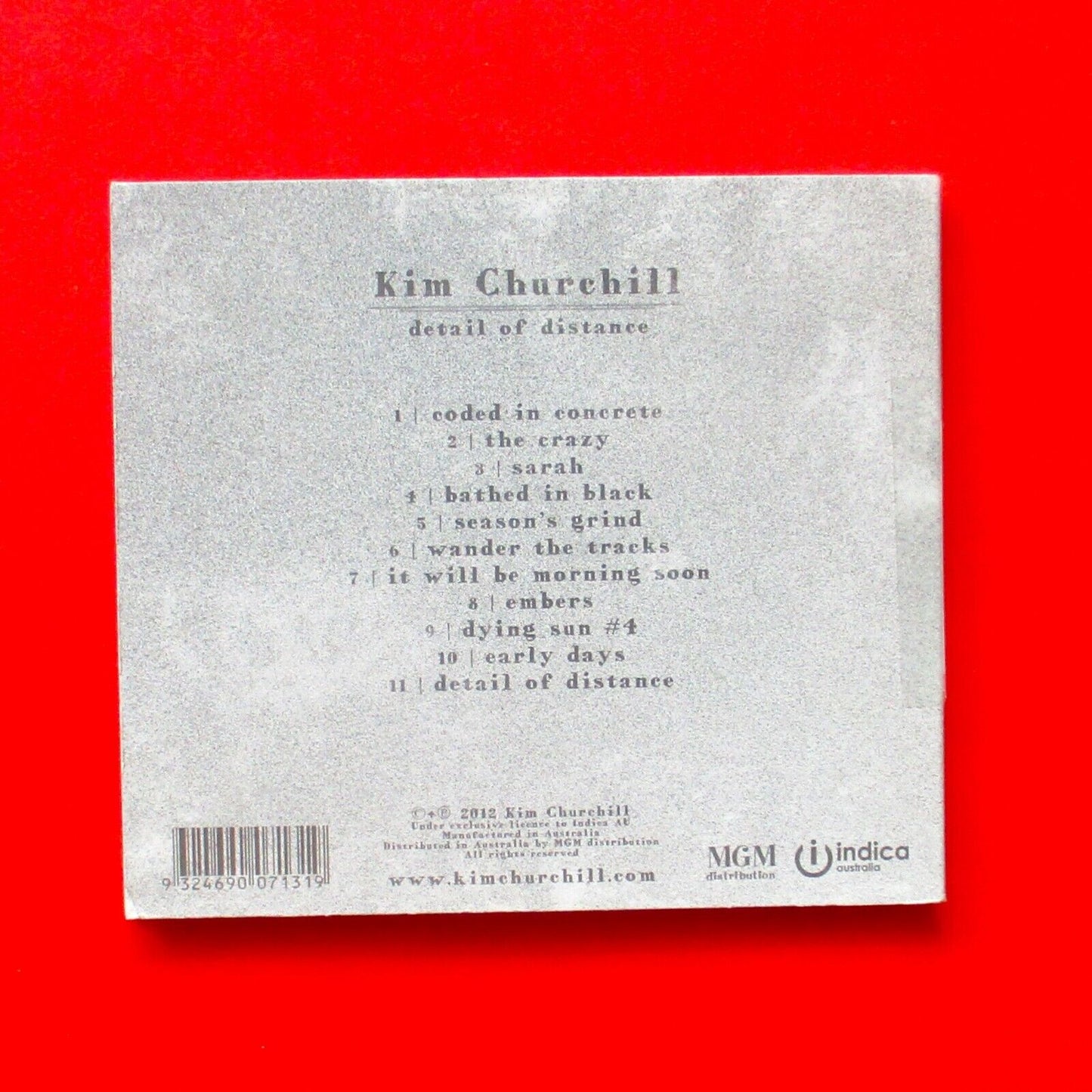 Kim Churchill Detail Of Distance 2012 Australian CD Album ex-ABC