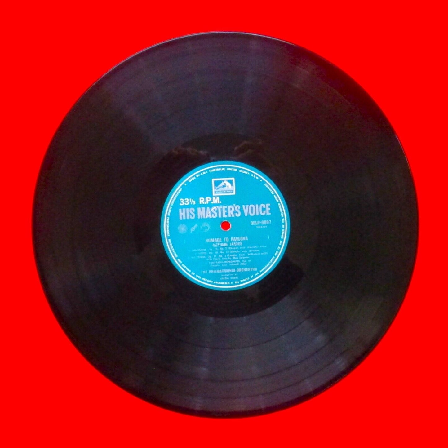 Efrem Kurtz Homage To Pavlova Vinyl Album LP OELP 9097