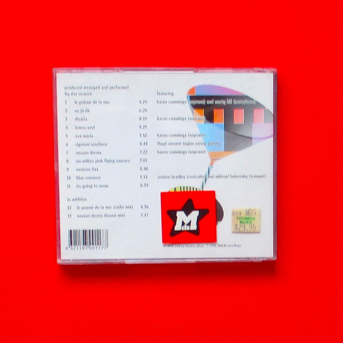 Daz Nuance Divaria 1996 CD Album Modern Classical Australian