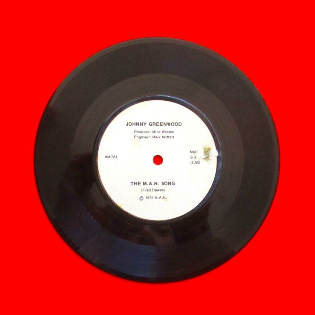 Johnny Greenwood The M.A.N. Song Moorvale Music Centre Vinyl 7" 1975 Folk