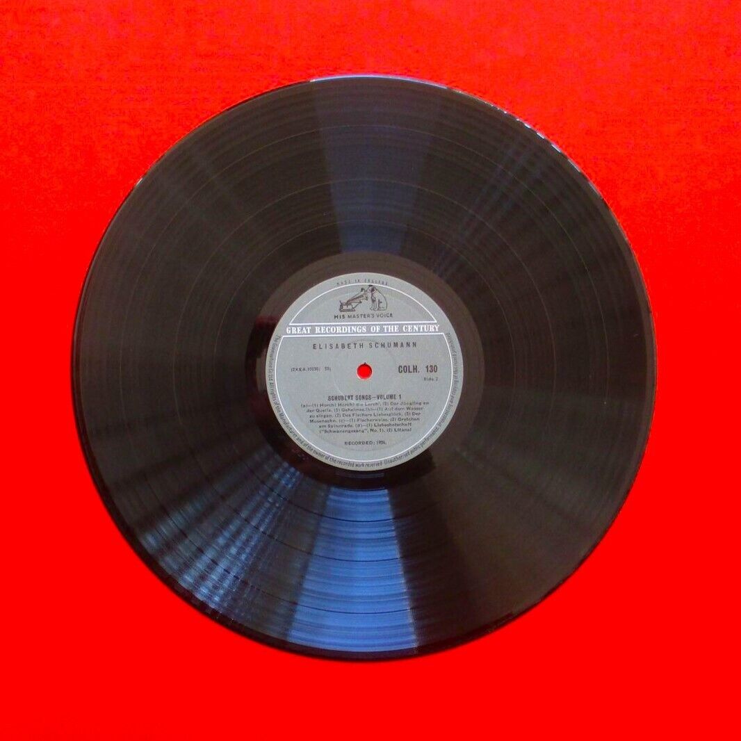 Elisabeth Schumann Schubert Songs Volume 1 Vinyl Album LP 1962 Classical