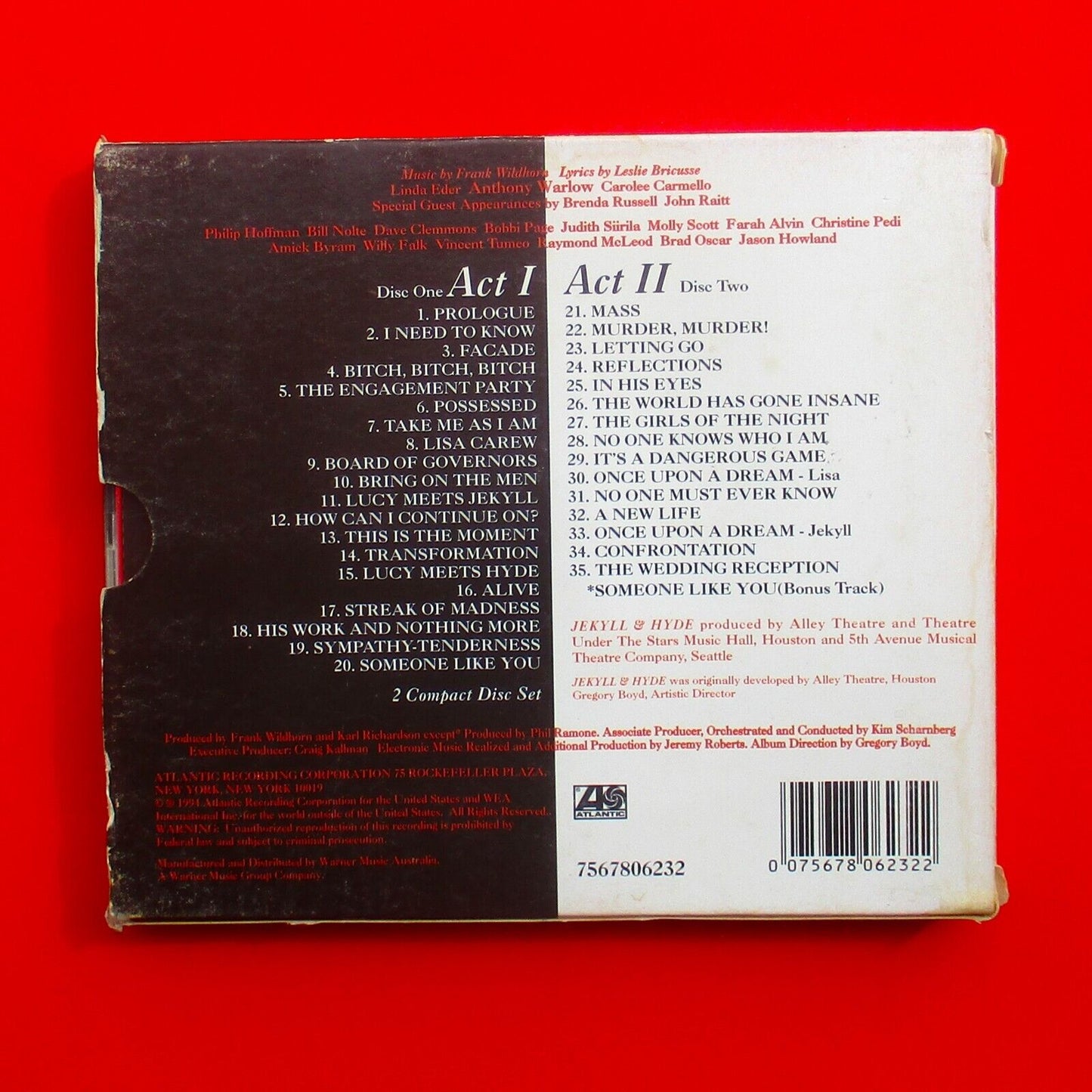 Frank Wildhorn & Leslie Bricusse Jekyll & Hyde (The Gothic Musical Thriller) CD