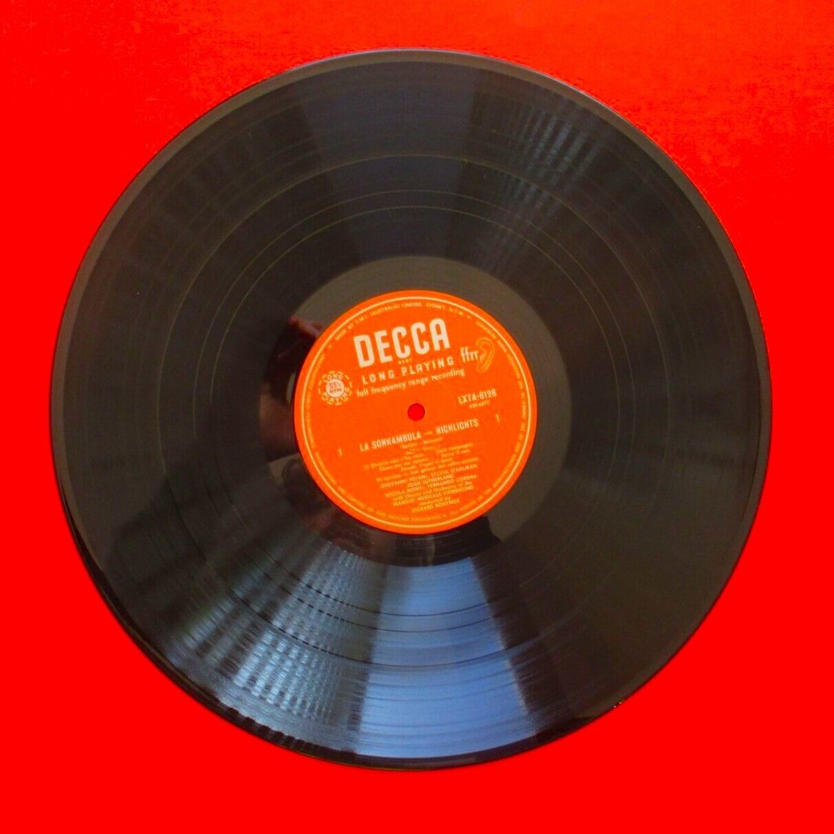 Joan Sutherland Bellini La Sonnambula Highlights Vinyl Album LP 1960s Autralian