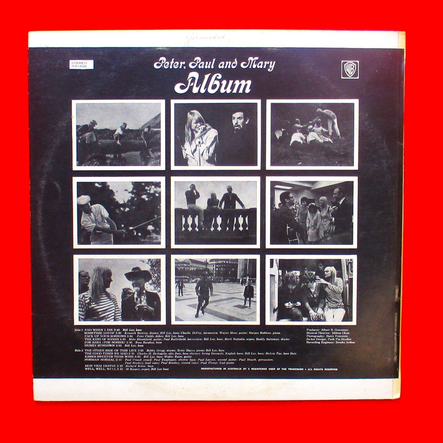 Peter, Paul And Mary Album Vinyl LP 1966 Gold Lable Australian Pressing