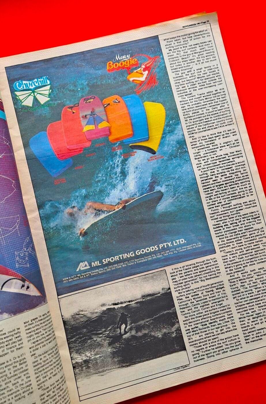 Tracks Magazine November 1983 Australian Surfing David Parks Queenscliffe