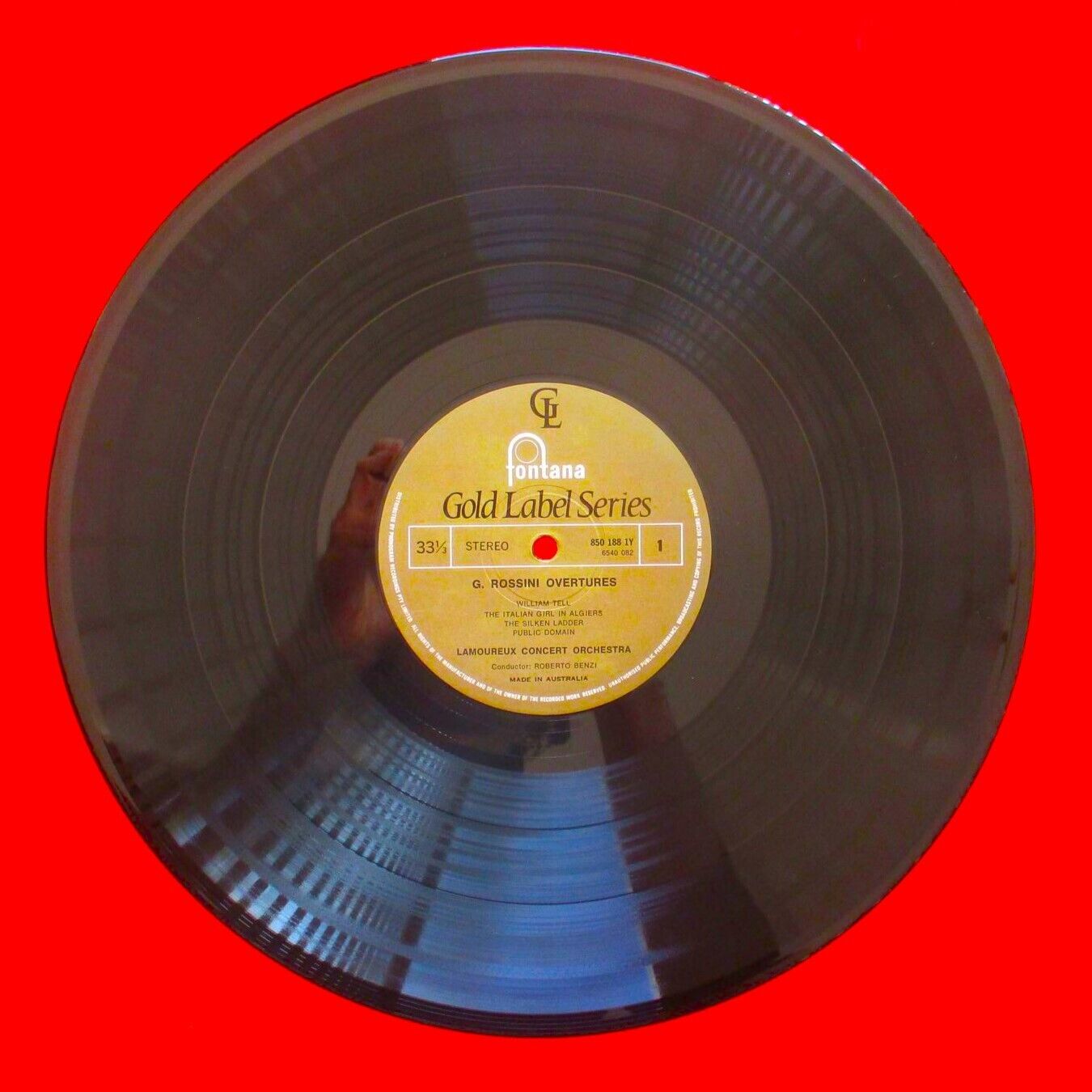 Rossini Overtures Vinyl Album LP Gold Lable Series Australian Cinderella