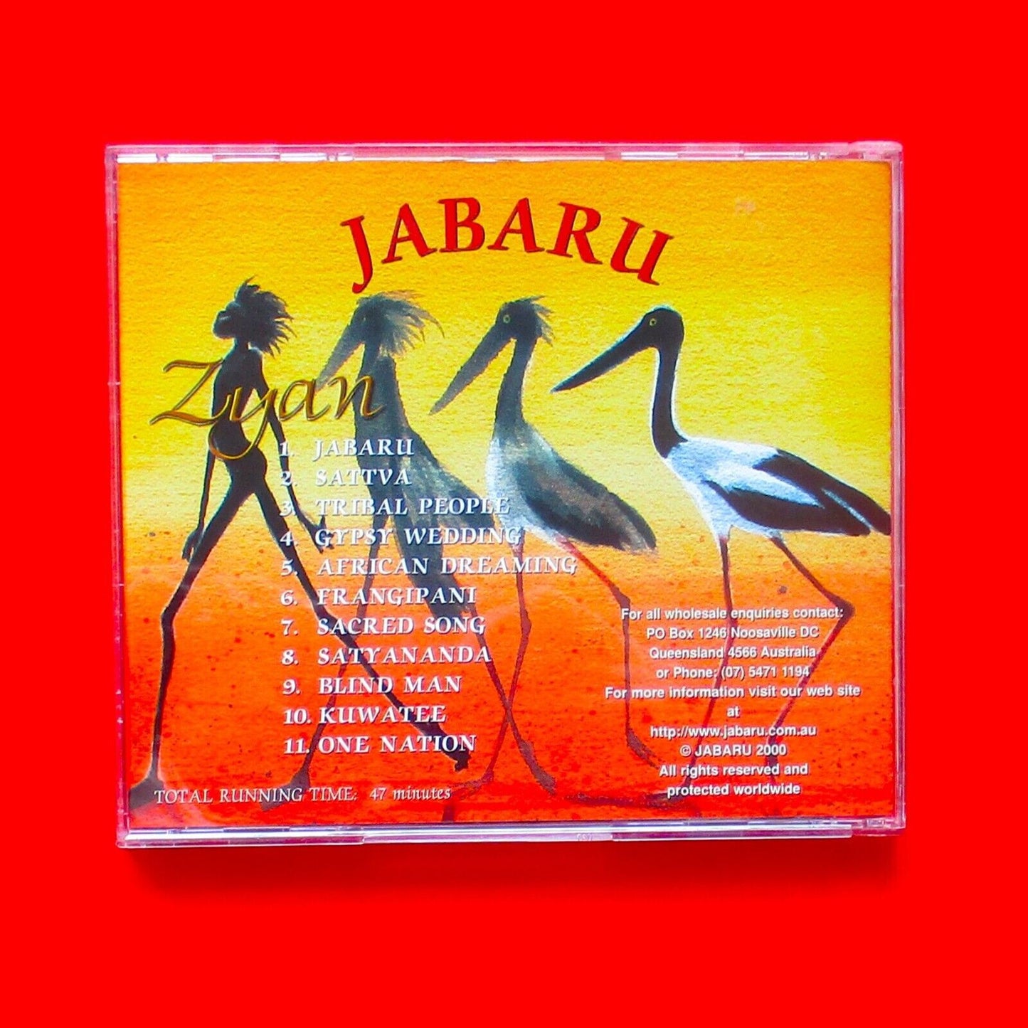 Jabaru Zyan 2000 Australian CD Album Aboriginal, Folk Self-Released