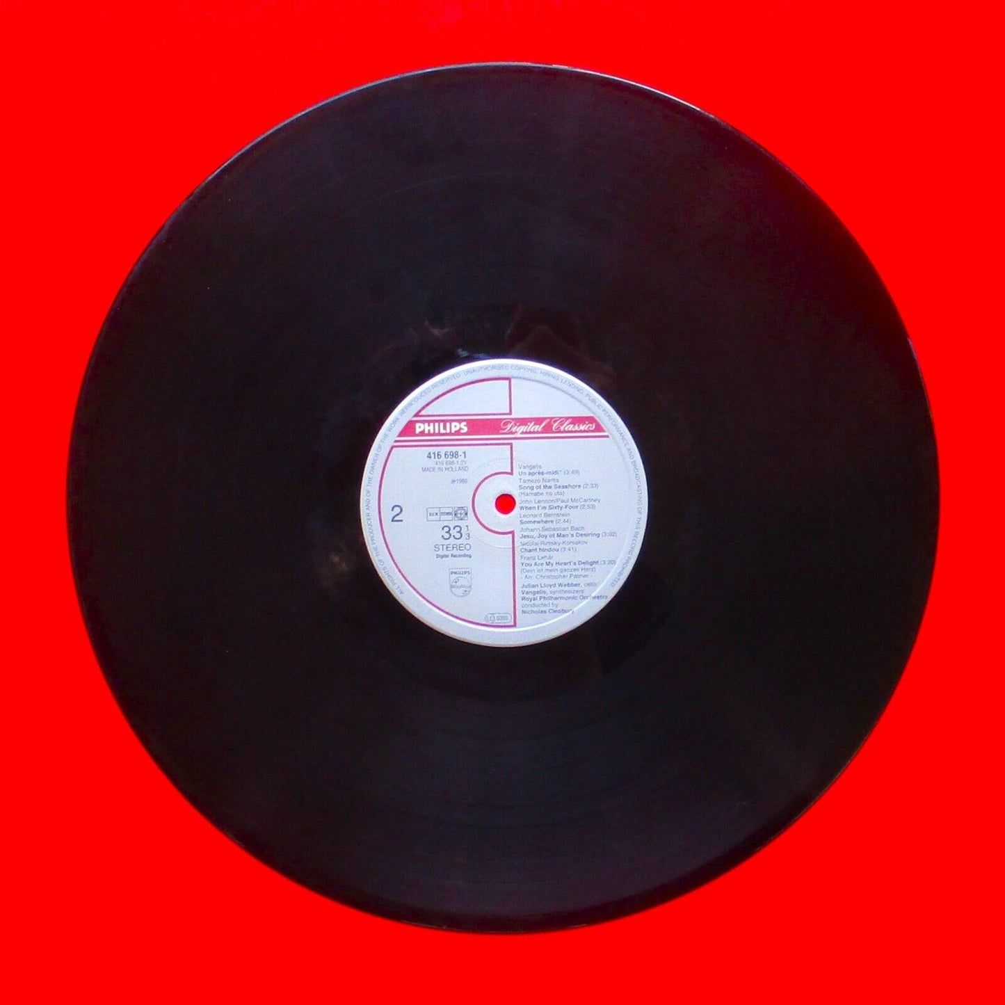 Julian Lloyd Webber Encore! (Travels With My Cello Vol. 2) Vinyl LP 1986