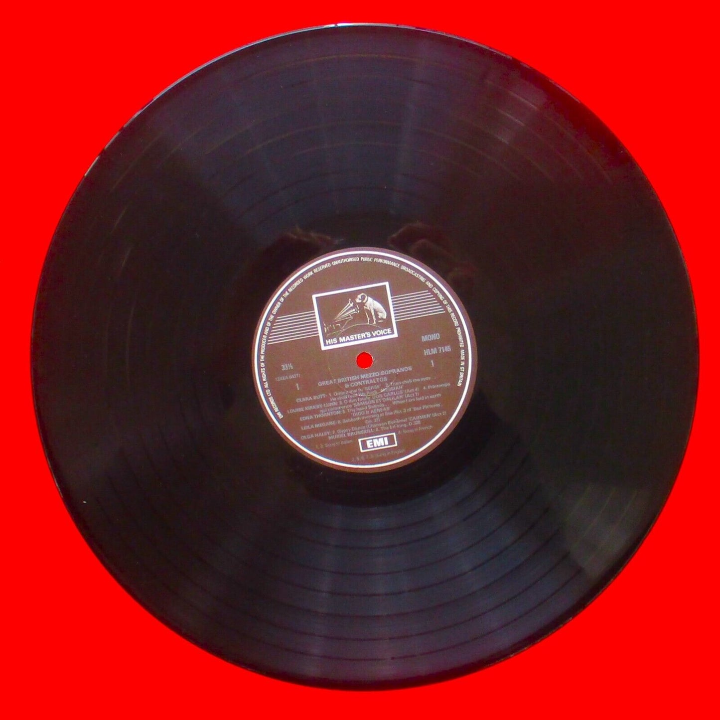 Great British Mezzo-Sopranos & Contraltos Vinyl LP 1978 UK Pressing