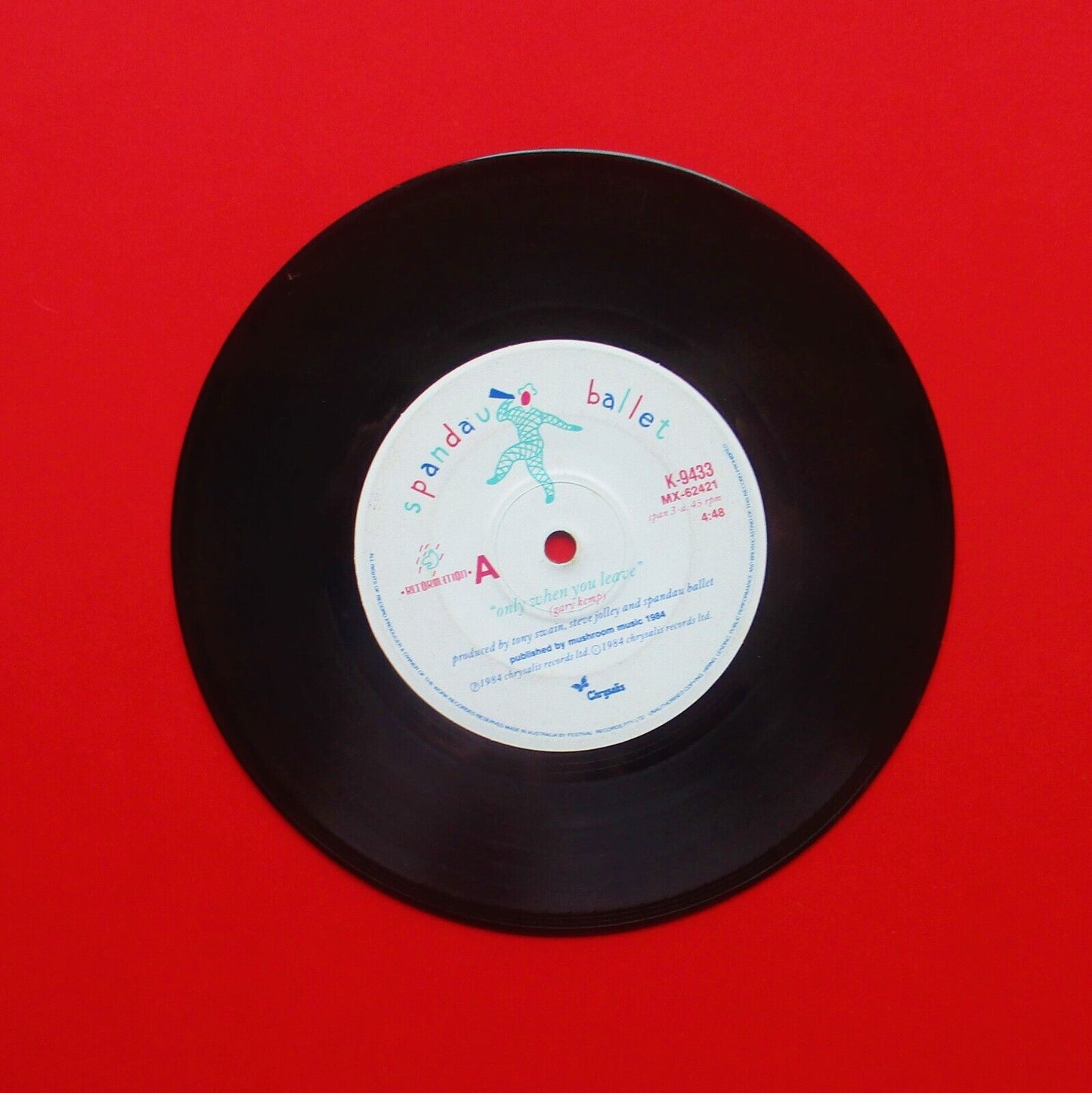 Spandau Ballet Only When You Leave 1984 Vinyl 7" Single Australian Pressing