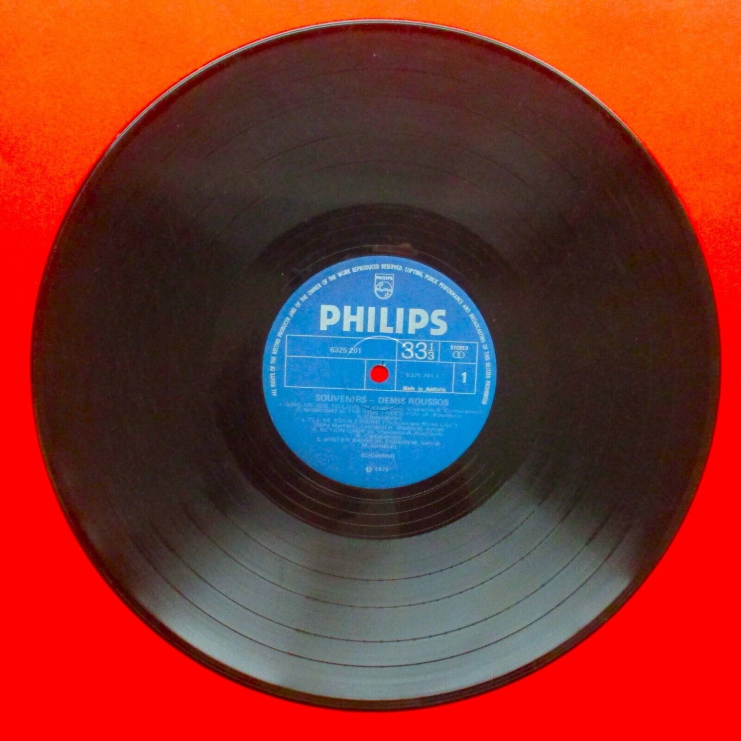 Demis Roussos Souvenirs LP Vinyl Album 1974 Australian Pressing