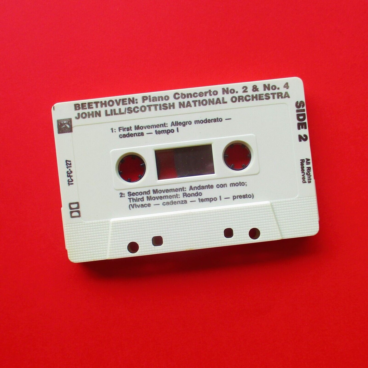 Beethoven Piano Concertos No. 2 & No. 4 1977 Cassette Album